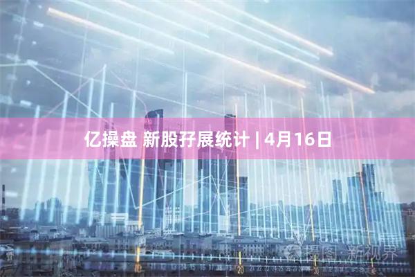 亿操盘 新股孖展统计 | 4月16日