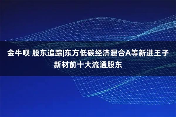 金牛呗 股东追踪|东方低碳经济混合A等新进王子新材前十大流通股东