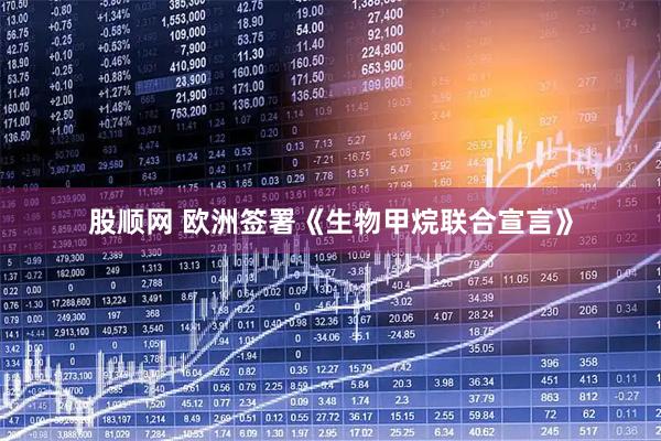 股顺网 欧洲签署《生物甲烷联合宣言》